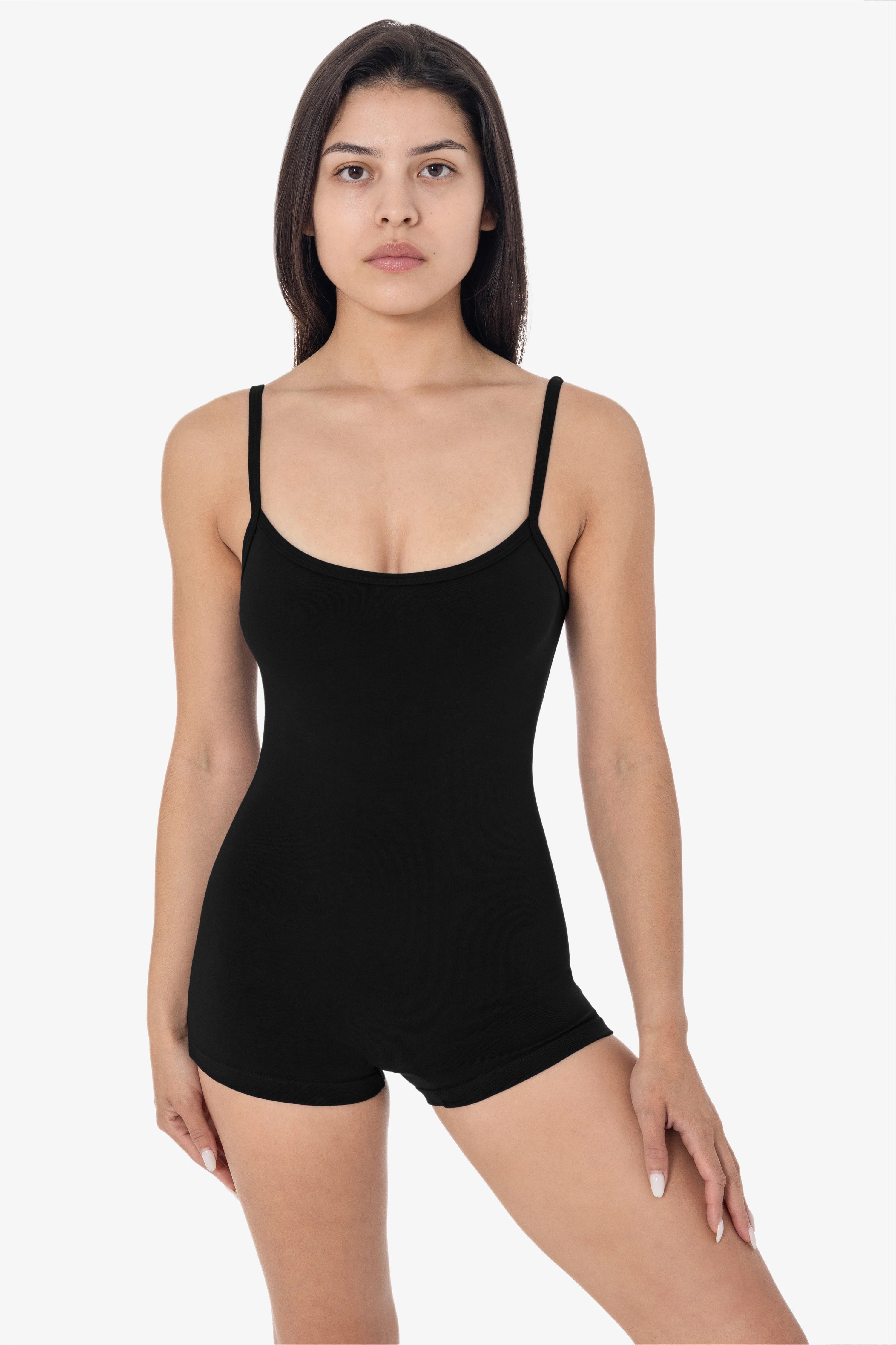 83022GD-SH - Garment Dye Spaghetti Scoopback Short Biketard