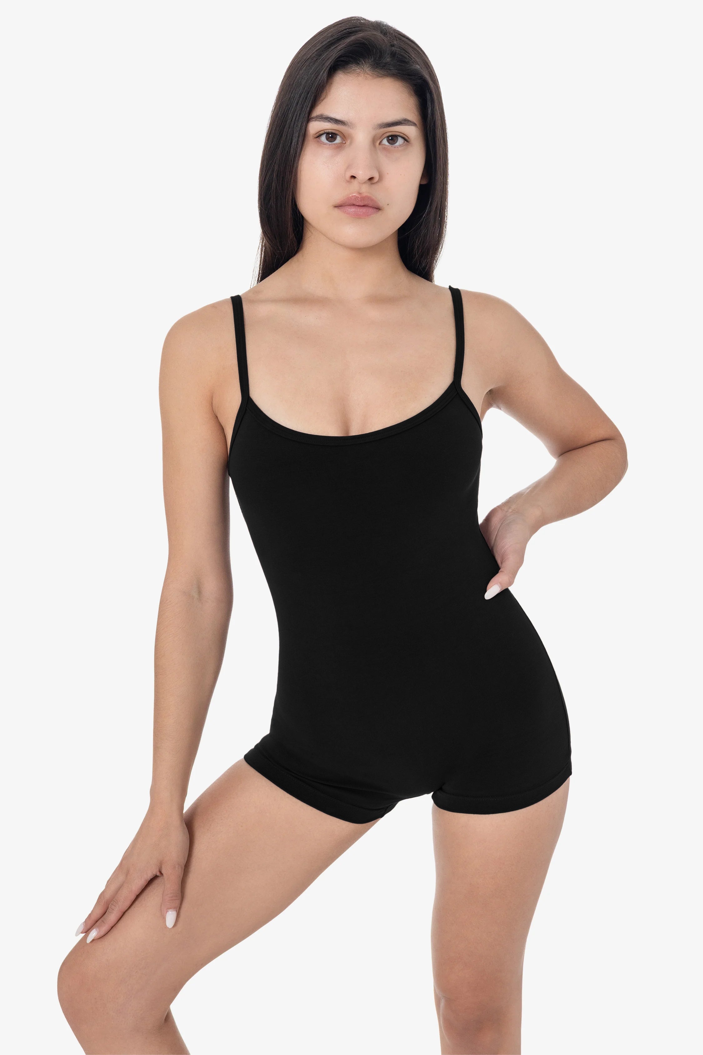 83022GD-SH - Garment Dye Spaghetti Scoopback Short Biketard