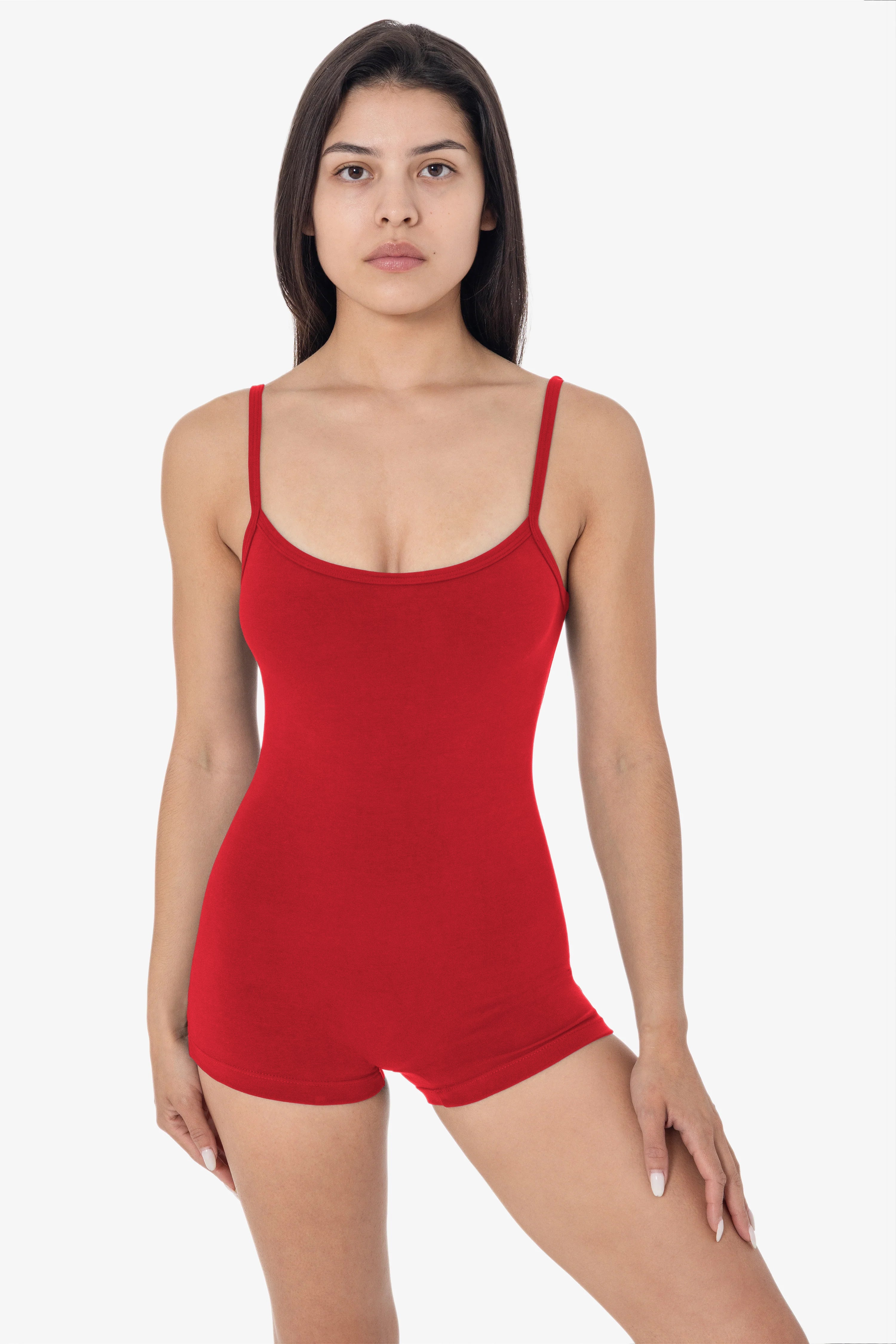 83022GD-SH - Garment Dye Spaghetti Scoopback Short Biketard