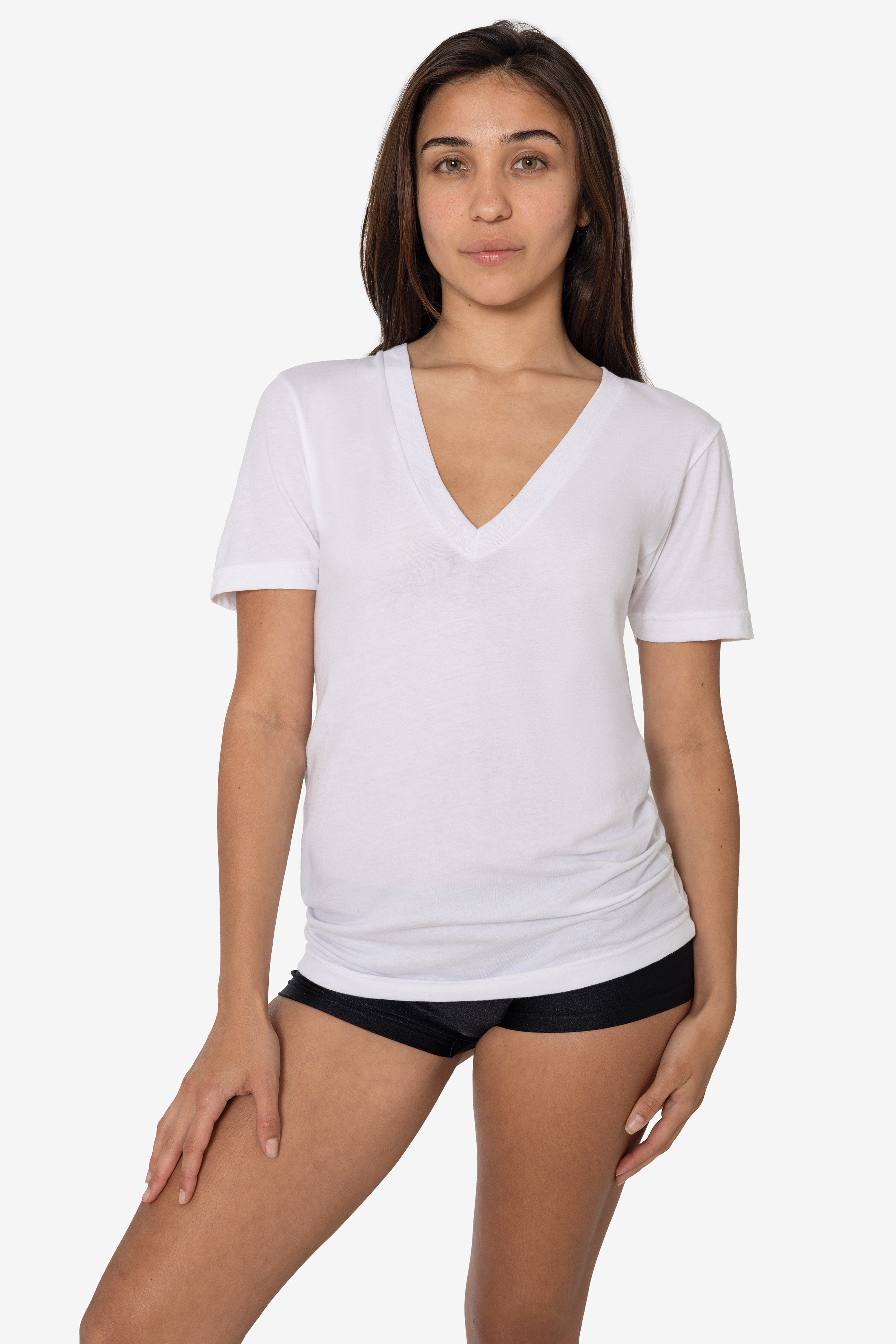 6456 - 40/1 Jersey Deep V-Neck T-Shirt